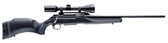 Dimension - Composite Stock - available in 10 interchangeable calibres, change barrels, change calibres, no gunsmithing required - 22" medium action or 24" long action Blued Barrel, adjustable precision trigger, 3 round box magazine.